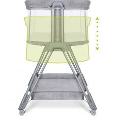 Приставне ліжечко Lionelo Luna Grey Concrete